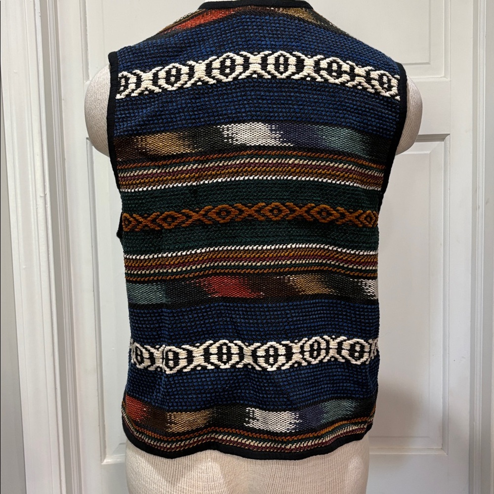 Neo Nostalgia sz L western southwestern woven open front vest - Picture 4 of 6